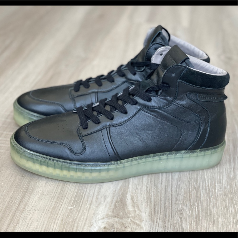 ALL SAINTS DAVIAN HIGH TOP LEATHER SNEAKERS